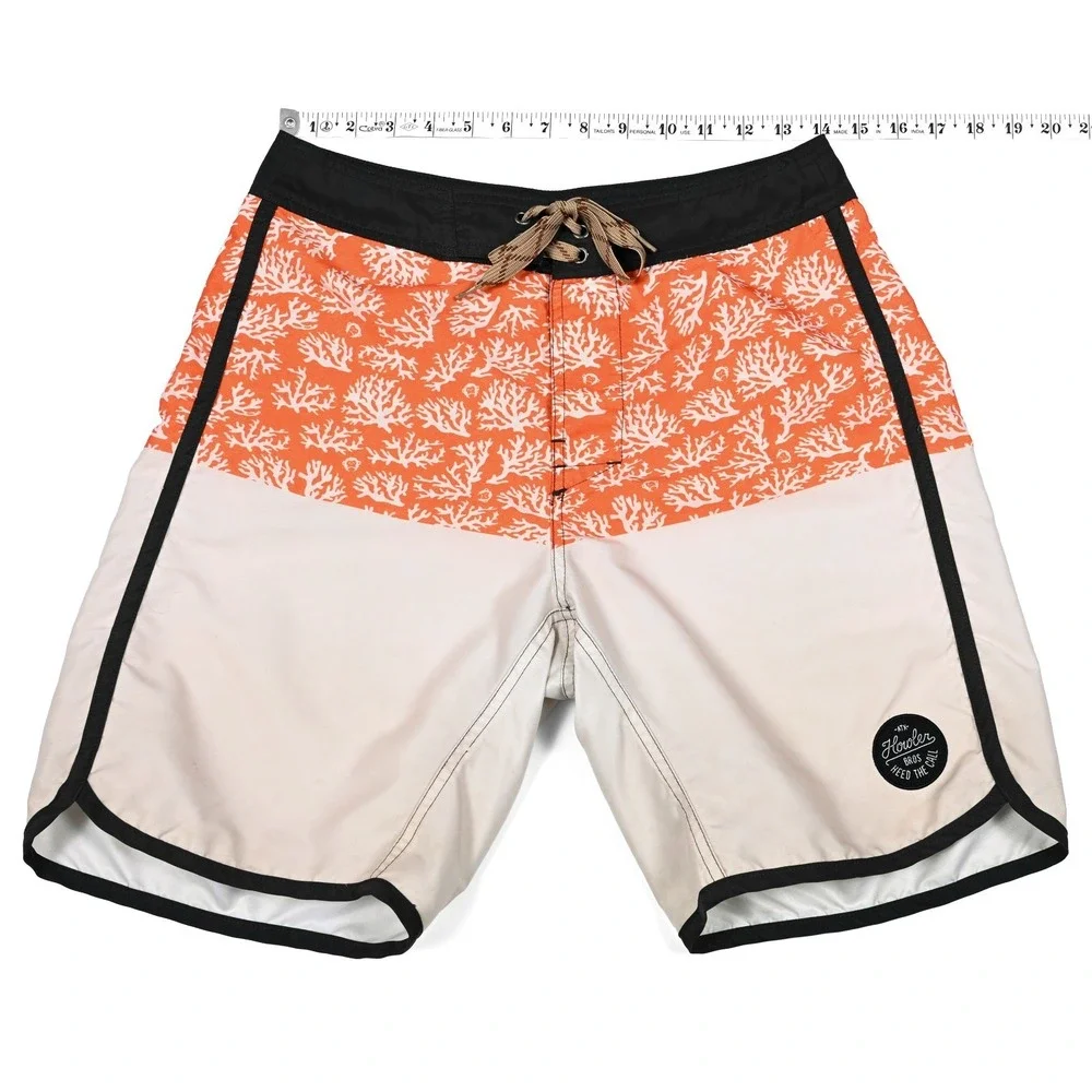 Howler Brother Board Shorts Mens 30 Swim Floral Beach Vacation Western Coral - Picture 3 of 13